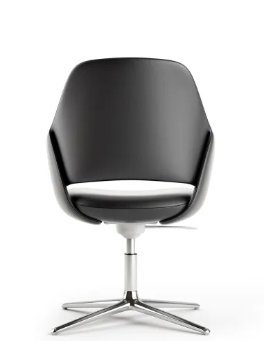 Конференц-кресло KRESLALUX ZENN BLACK, кожаное - купить Киев, Днепр, Одесса, Львов, Харьков