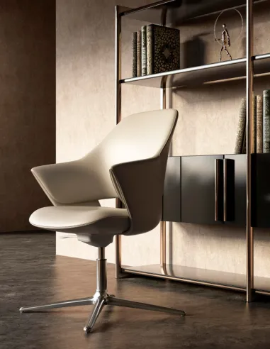 Конференц-кресло KRESLALUX ZENN BLACK, кожаное - купить Киев, Днепр, Одесса, Львов, Харьков