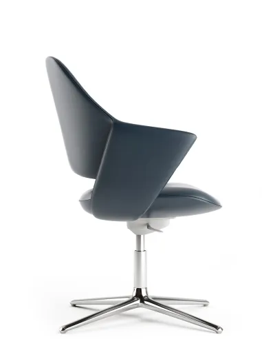 Конференц-кресло KRESLALUX ZENN DARK BLUE, кожаное - купить Киев, Днепр, Одесса, Львов, Харьков