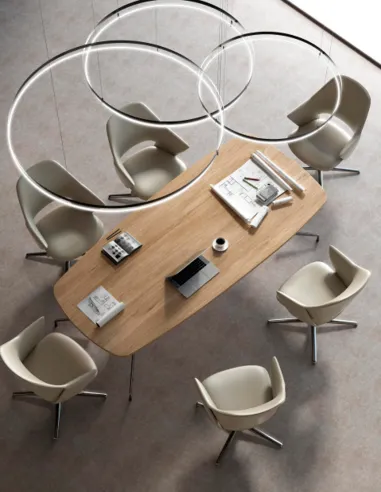 Конференц-крісло KRESLALUX ZENN DARK BLUE, шкіряне - купити Київ, Дніпро, Одеса, Львів, Харків