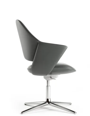 Конференц-кресло KRESLALUX ZENN DARK BLUE, кожаное - купить Киев, Днепр, Одесса, Львов, Харьков