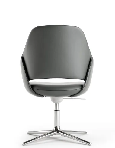 Конференц-кресло KRESLALUX ZENN DARK BLUE, кожаное - купить Киев, Днепр, Одесса, Львов, Харьков