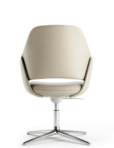 Конференц-кресло KRESLALUX ZENN KHAKI, кожаное - купить Киев, Днепр, Одесса, Львов, Харьков