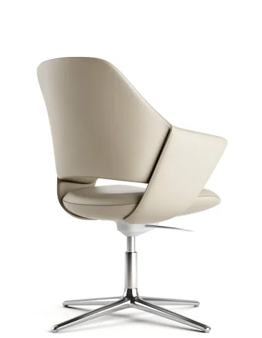 Конференц-кресло KRESLALUX ZENN KHAKI, кожаное - купить Киев, Днепр, Одесса, Львов, Харьков