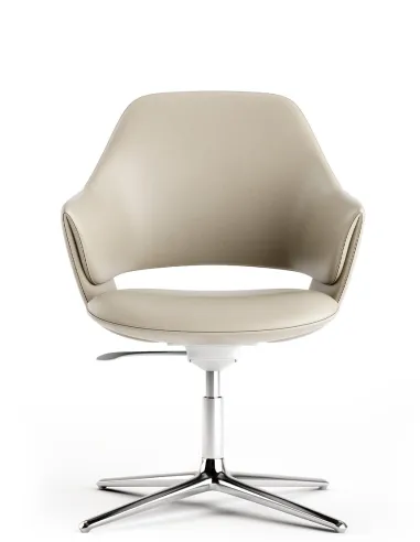 Конференц-кресло KRESLALUX ZENN KHAKI, кожаное - купить Киев, Днепр, Одесса, Львов, Харьков