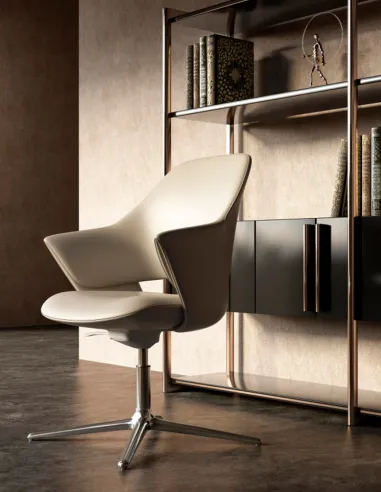 Конференц-крісло KRESLALUX ZENN ORANGE, шкіряне - купити Київ, Дніпро, Одеса, Львів, Харків