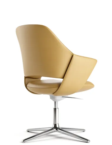 Конференц-крісло KRESLALUX ZENN YELLOW, шкіряне - купити Київ, Дніпро, Одеса, Львів, Харків