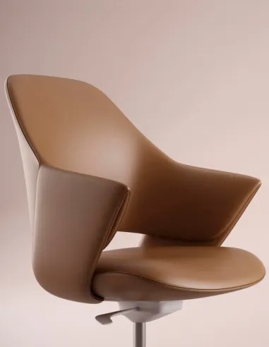 Конференц-крісло KRESLALUX ZENN YELLOW, шкіряне - купити Київ, Дніпро, Одеса, Львів, Харків