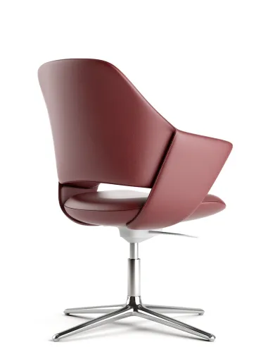 Конференц-кресло KRESLALUX ZENN RED, кожаное - купить Киев, Днепр, Одесса, Львов, Харьков