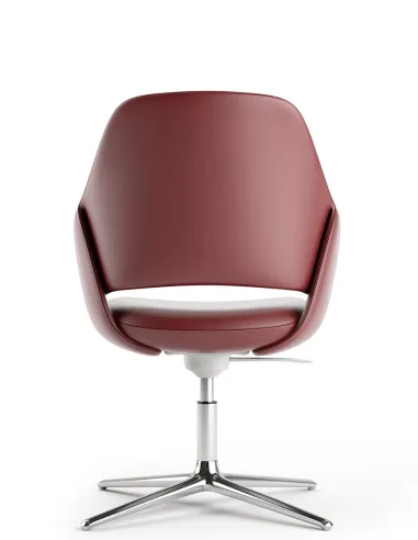 Конференц-кресло KRESLALUX ZENN RED, кожаное - купить Киев, Днепр, Одесса, Львов, Харьков