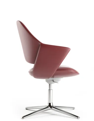 Конференц-кресло KRESLALUX ZENN RED, кожаное - купить Киев, Днепр, Одесса, Львов, Харьков