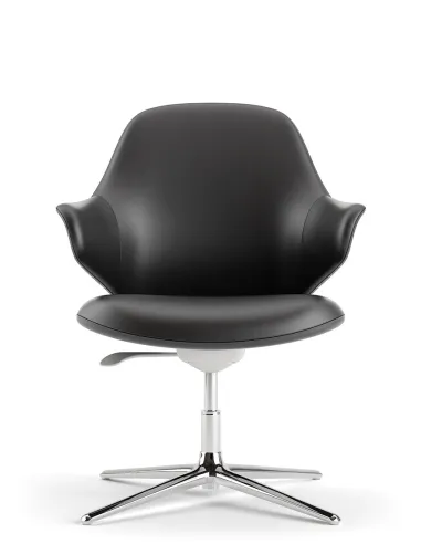 Конференц-кресло KRESLALUX AKIRA-V BLACK, кожаное - купить Киев, Днепр, Одесса, Львов, Харьков