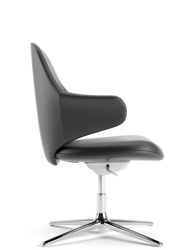 Конференц-кресло KRESLALUX AKIRA-V BLACK, кожаное - купить Киев, Днепр, Одесса, Львов, Харьков