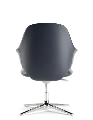 Конференц-кресло KRESLALUX AKIRA-V DARK BLUE, кожаное - купить Киев, Днепр, Одесса, Львов, Харьков