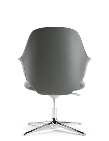 Конференц-крісло KRESLALUX AKIRA-V DARK GREY, шкіряне - купити Київ, Дніпро, Одеса, Львів, Харків