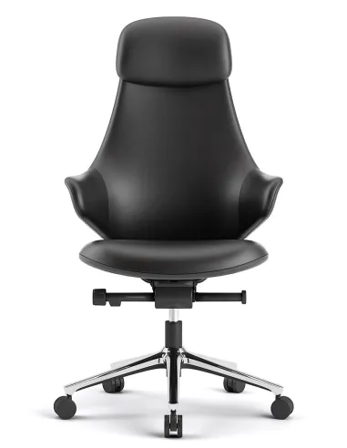 Крісло KRESLALUX AKIRA BLACK для керівника, шкіряне - купити Київ, Дніпро, Одеса, Львів, Харків