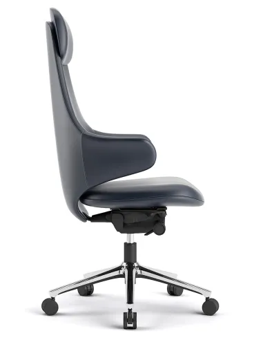 Кресло KRESLALUX AKIRA DARK BLUE для руководителя, кожаное - купить Киев, Днепр, Одесса, Львов, Харьков