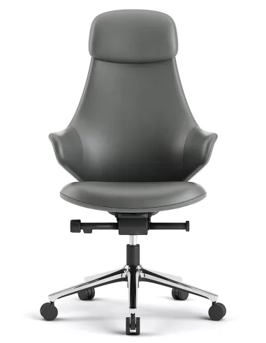 Крісло KRESLALUX AKIRA DARK GREY для керівника, шкіряне - купити Київ, Дніпро, Одеса, Львів, Харків