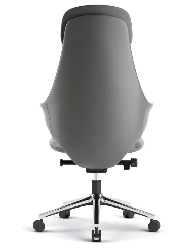 Крісло KRESLALUX AKIRA DARK GREY для керівника, шкіряне - купити Київ, Дніпро, Одеса, Львів, Харків