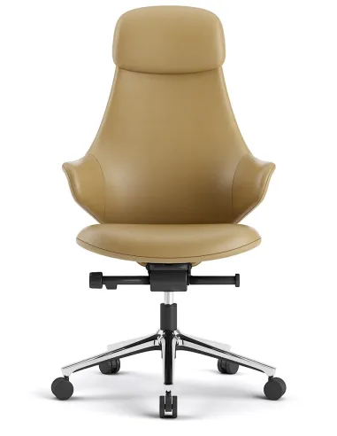 Кресло KRESLALUX AKIRA YELLOW для руководителя, кожаное - купить Киев, Днепр, Одеса, Львов, Харьков