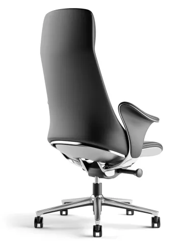 Крісло KRESLALUX PRIME-ON BLACK для керівника, шкіряне