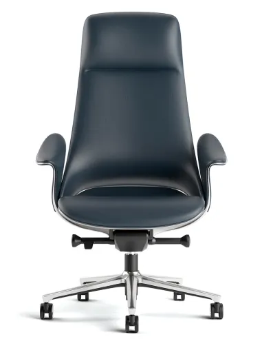 Крісло KRESLALUX PRIME-ON DARK BLUE для керівника, шкіряне - купити Київ,  Дніпро, Одеса, Львів, Харків