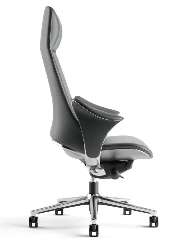 Крісло KRESLALUX PRIME-ON GREY для керівника, шкіряне - купити Київ, Дніпро, Одеса, Львів, Харків