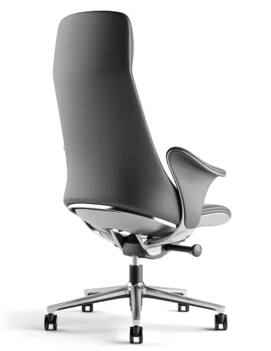 Кресло KRESLALUX PRIME-ON GREY для руководителя, кожаное - купить Киев, Днепр, Одесса, Львов, Харьков