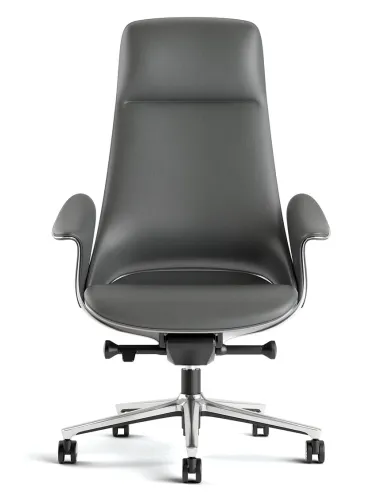 Кресло KRESLALUX PRIME-ON GREY для руководителя, кожаное - купить Киев, Днепр, Одесса, Львов, Харьков