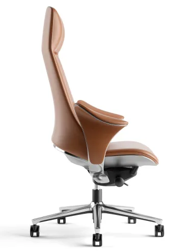 Кресло KRESLALUX PRIME-ON ORANGE для руководителя, кожаное - купить Киев, Днепр, Одесса, Львов, Харьков