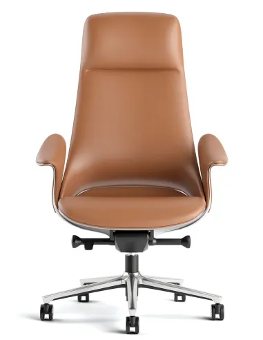 Кресло KRESLALUX PRIME-ON ORANGE для руководителя, кожаное - купить Киев, Днепр, Одесса, Львов, Харьков