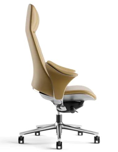 Крісло KRESLALUX PRIME-ON YELLOW для керівника, шкіряне - купити Київ, Дніпро, Одеса Львів, Харків