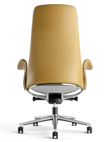 Кресло KRESLALUX PRIME-ON YELLOW для руководителя, кожаное - купить Киев, Днепр, Одесса, Львов, Харьков