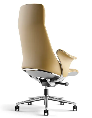 Кресло KRESLALUX PRIME-ON YELLOW для руководителя, кожаное - купить Киев, Днепр, Одесса, Львов, Харьков