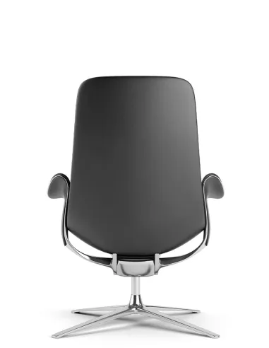 Лаунж-крісло KRESLALUX PRIME-ON-M BLACK, шкіряне - купити Київ, Дніпро, Одеса, Львів, Харків