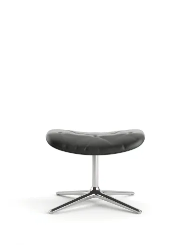 Лаунж-кресло KRESLALUX PRIME-ON-M GREY, кожаное - купить Киев, Днепр, Одесса, Львов, Харьков