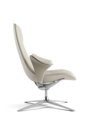 Лаунж-крісло KRESLALUX PRIME-ON-M KHAKI, шкіряне - купити Київ, Дніпро, Одеса, Львів, Харків