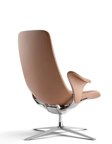 Лаунж-крісло KRESLALUX PRIME-ON-M ORANGE, шкіряне - купити Київ, Дніпро, Одеса, Львів, Харків