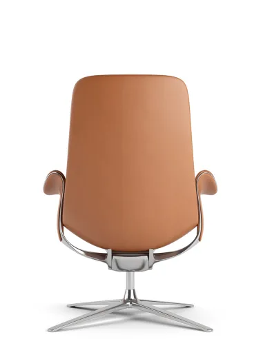 Лаунж-крісло KRESLALUX PRIME-ON-M ORANGE, шкіряне - купити Київ, Дніпро, Одеса, Львів, Харків