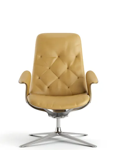 Лаунж-крісло KRESLALUX PRIME-ON-M YELLOW, шкіряне - купити Київ, Дніпро, Одеса, Львів, Харків