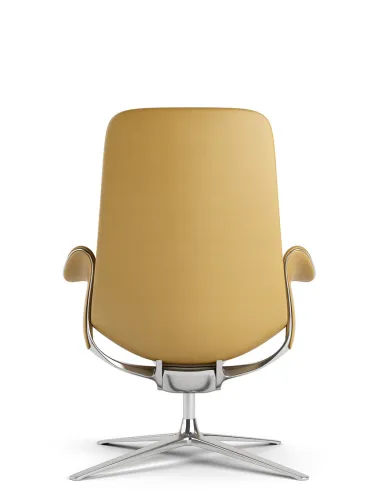 Лаунж-крісло KRESLALUX PRIME-ON-M YELLOW, шкіряне - купити Київ, Дніпро, Одеса, Львів, Харків