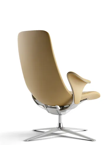 Лаунж-крісло KRESLALUX PRIME-ON-M YELLOW, шкіряне - купити Київ, Дніпро, Одеса, Львів, Харків