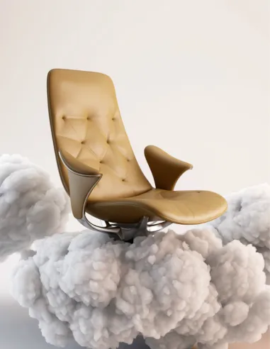 Лаунж-крісло KRESLALUX PRIME-ON-M YELLOW, шкіряне - купити Київ, Дніпро, Одеса, Львів, Харків