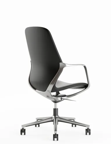 Крісло KRESLALUX VIVELLE BLACK, для відвідувача, шкіряне - купити Київ, Дніпро, Одеса, Львів, Харків