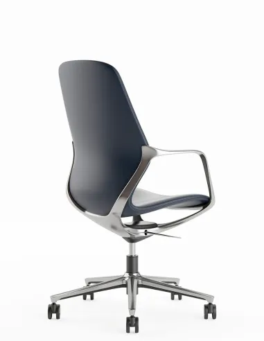 Кресло KRESLALUX VIVELLE DARK BLUE, для посетителя, кожаное - купить Киев, Днепр, Одесса, Львов, Харьков