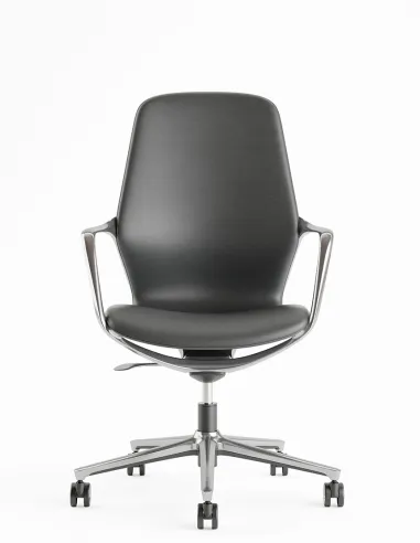 Кресло KRESLALUX VIVELLE GREY, для посетителя, кожаное - купить Киев, Днепр, Одесса, Львов, Харьков