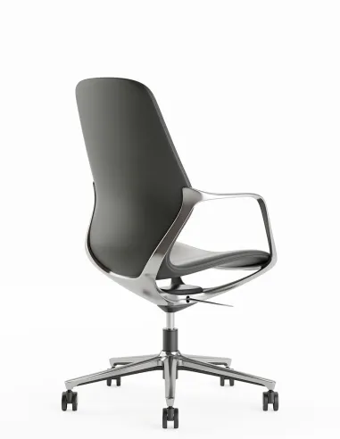 Кресло KRESLALUX VIVELLE GREY, для посетителя, кожаное - купить Киев, Днепр, Одесса, Львов, Харьков