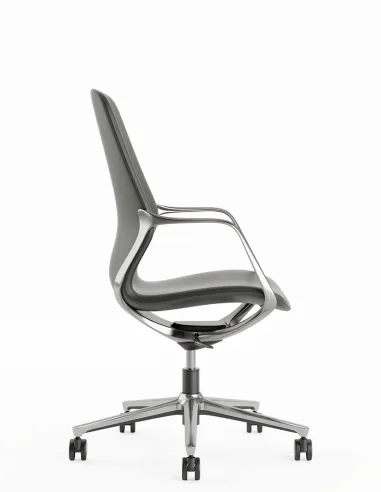 Кресло KRESLALUX VIVELLE GREY, для посетителя, кожаное - купить Киев, Днепр, Одесса, Львов, Харьков