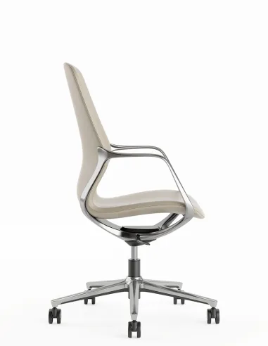 Кресло KRESLALUX VIVELLE KHAKI, для посетителя, кожаное - купить Киев, Днепр, Одесса, Львов, Харьков