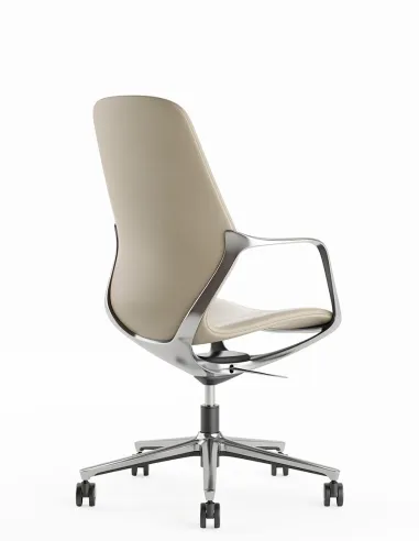 Крісло KRESLALUX VIVELLE KHAKI, для відвідувача, шкіряне - купити Київ, Дніпро, Одеса, Львів, Харків